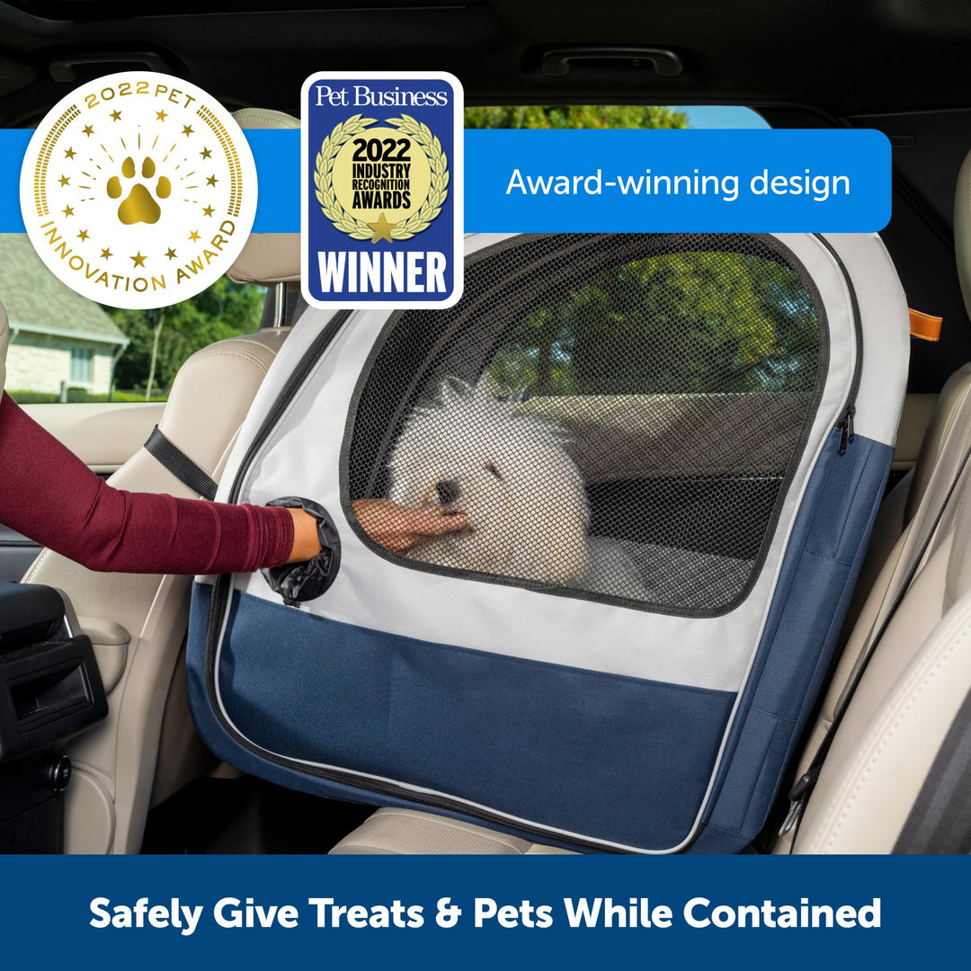 Faltbare Hundetransportbox Auto Fleece-Polster Sicherheitsgurt - Bild 3