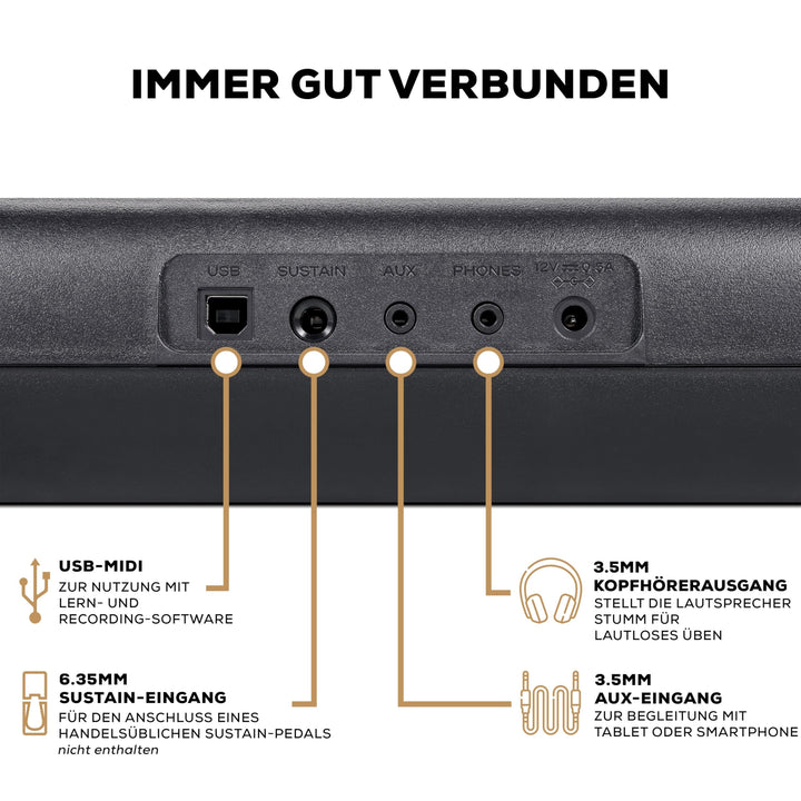 Keyboard Piano 61 Tasten mit 300 Sounds für Einsteiger - Bild 7