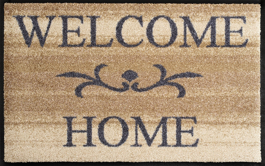 Fussmatte Welcome Home Nylon 50x75 cm beige bunt waschbar