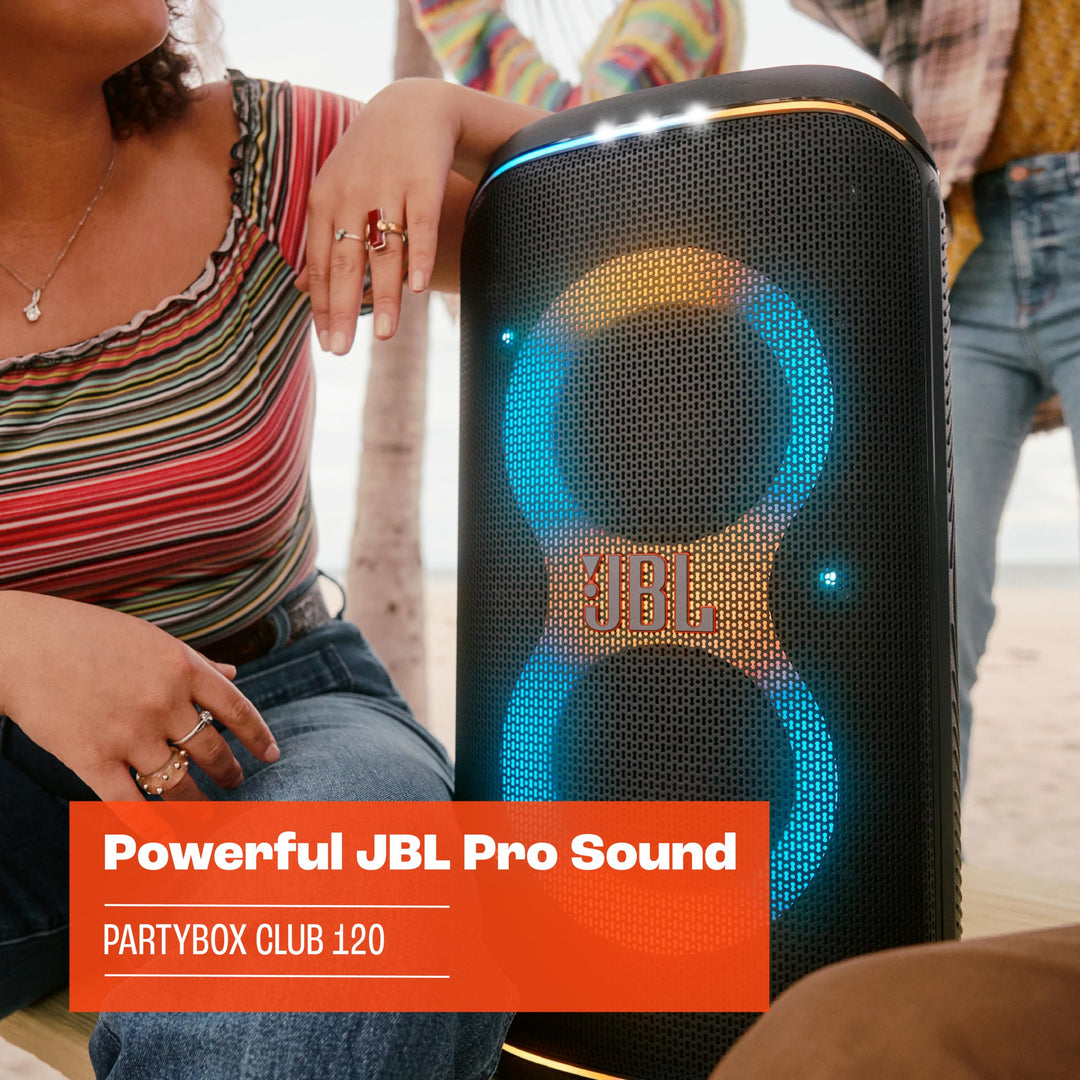 Bluetooth Party-Lautsprecher mit Lichtshow, KI-Sound-Boost, 12 h Akku - Bild 3
