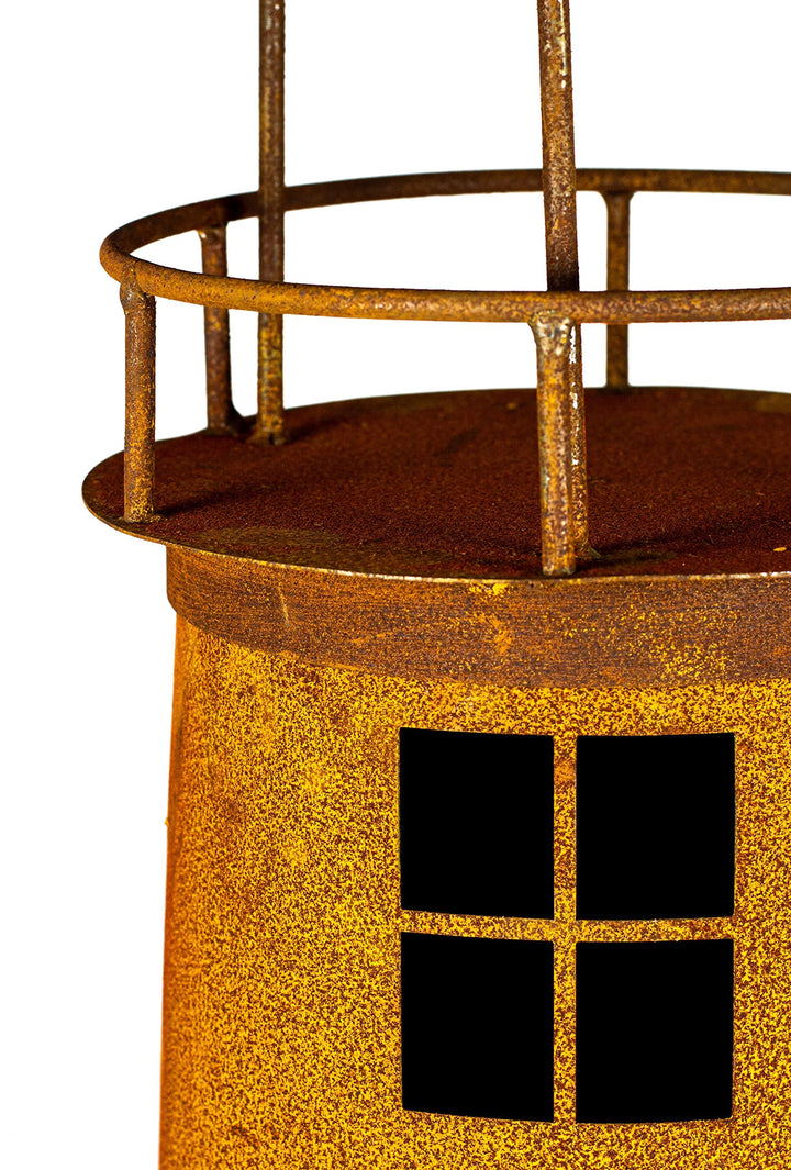 Leuchtturm Deko Skulptur Edelrost Metall für Garten und Terrasse - Bild 7
