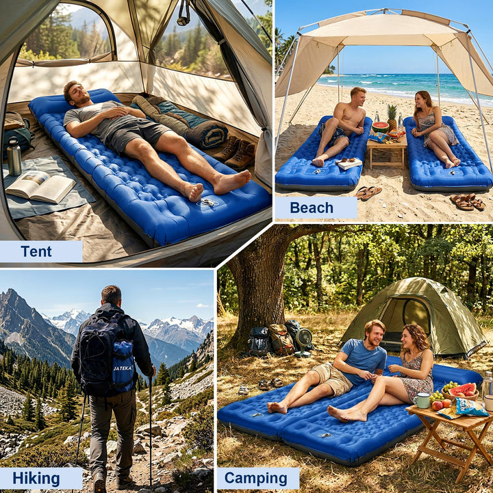 Aufblasbare Isomatte Camping 12 cm dick mit Fusspumpe 200x83 cm - Bild 8