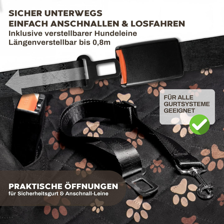 Hunde-Autoschondecke Rückbank Oxford 600D wasserdicht 137x147 cm - Bild 9