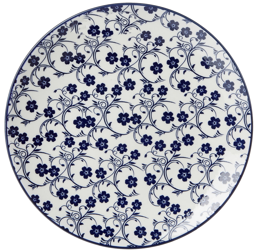 Kuchenteller-Set Porzellan Blau-Weiss Sakura 4-teilig 21,5 cm - Bild 2