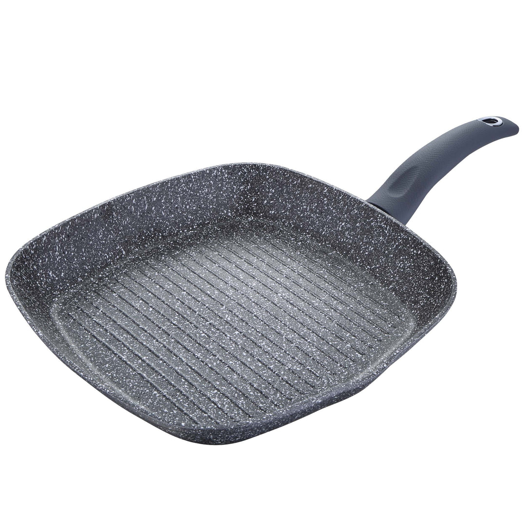 Grillpfanne Aluminium Marmor-Antihaft 28 cm Induktion geeignet