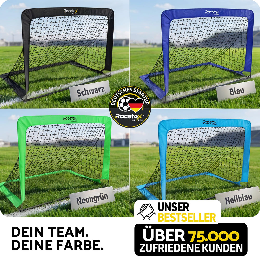 Fussballtor Kinder 2er-Set faltbar mit Glasfaserstangen und Tragetasche - Bild 7