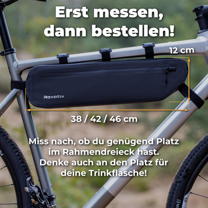 Bikepacking Rahmentasche 46cm TPU wasserdicht für Gravelbike - Bild 2
