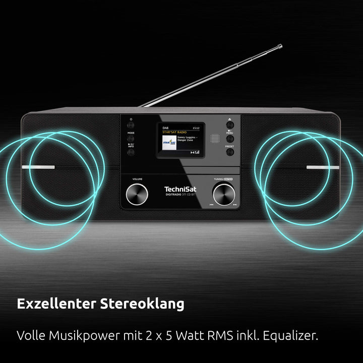 DAB+ Kompaktanlage mit CD-Player Bluetooth 10W Farbdisplay Wecker - Bild 4