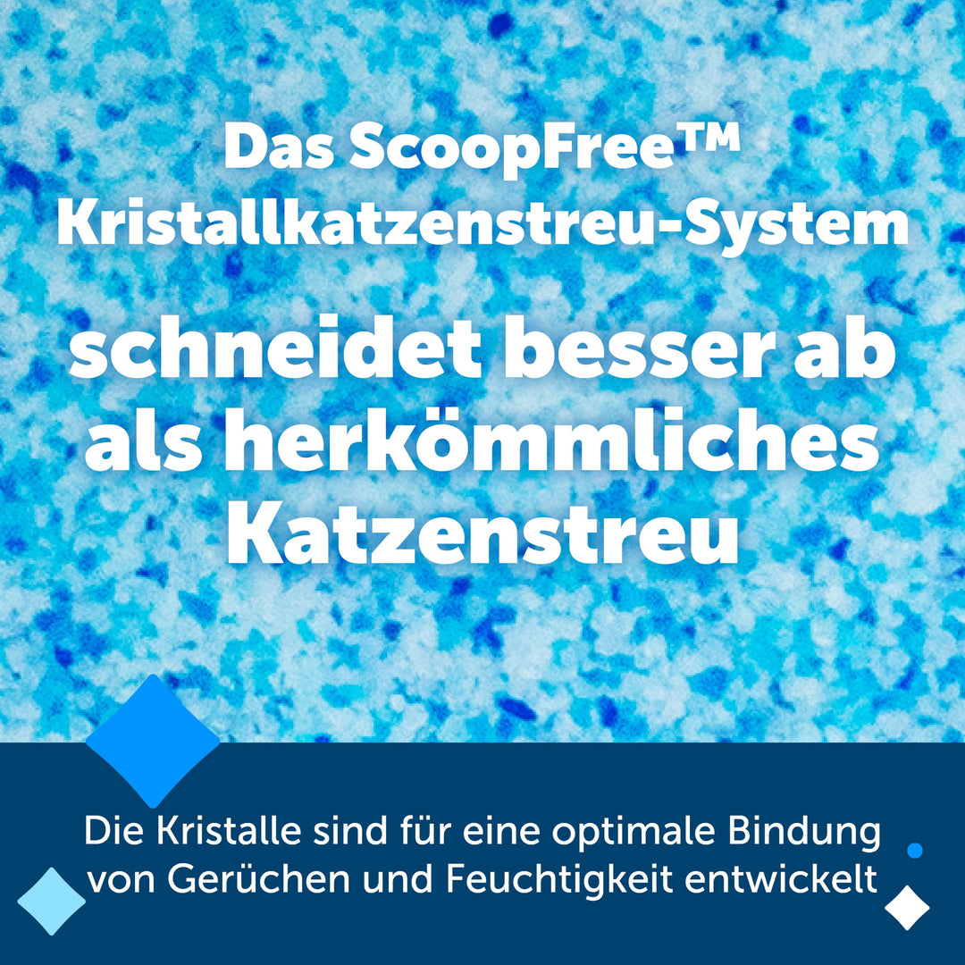 Kristall-Katzenstreu Blau 2x2 kg, 99% staubfrei, Geruchskontrolle - Bild 2