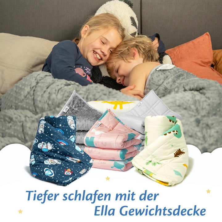 Gewichtsdecke Kinder 2,4 kg Space-Design 90x120 cm für Tiefenentspannung - Bild 8