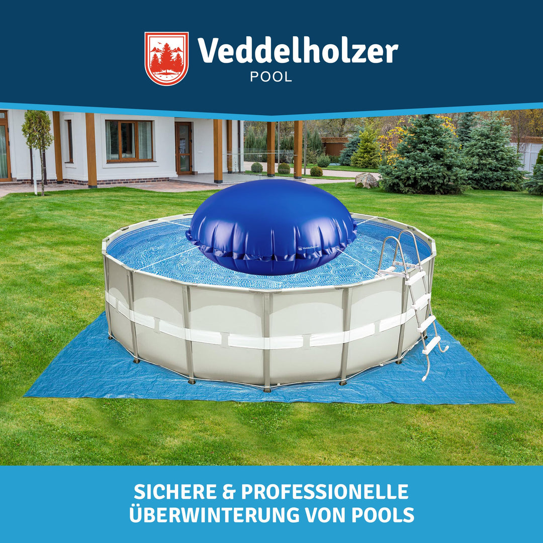 Poolkissen rund Ø 200 cm PVC mit Befestigungsseil &amp; Reparaturkit - Bild 3