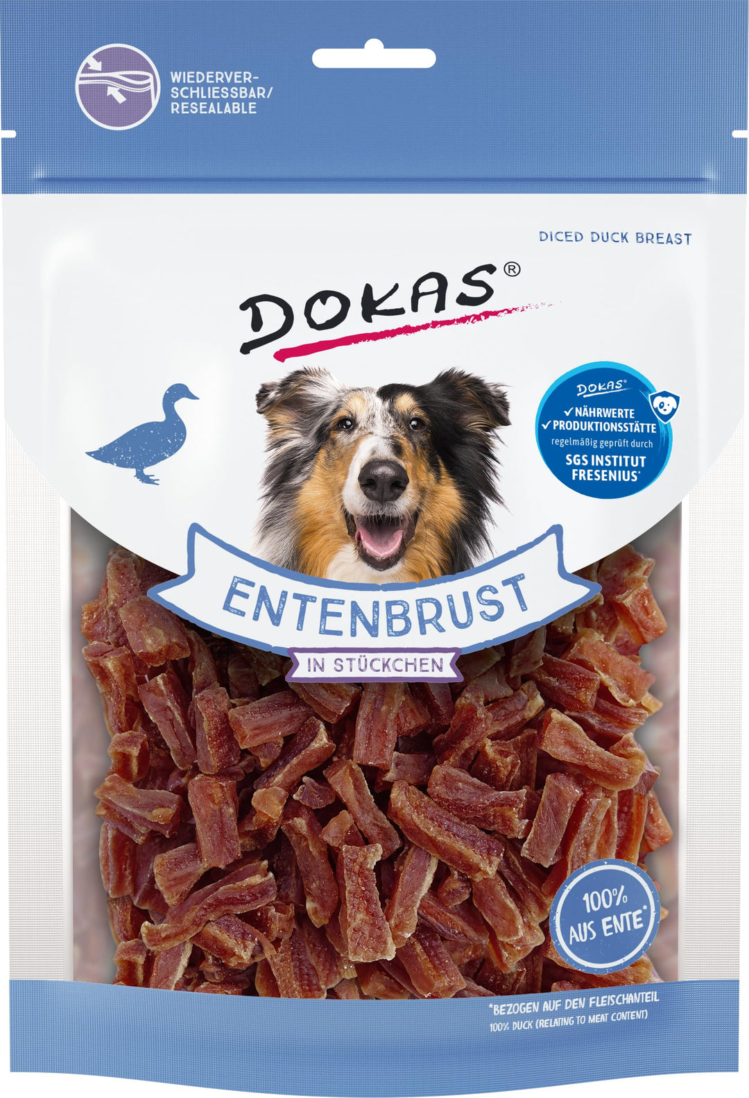 Hundeleckerli Entenbrust luftgetrocknet glutenfrei 9 x 200 g