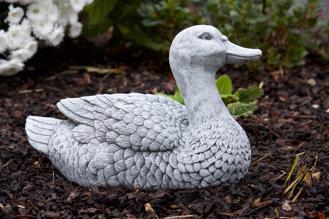Enten-Steinfigur Steinguss handgefertigt frostfest 20x29x16 cm - Bild 4