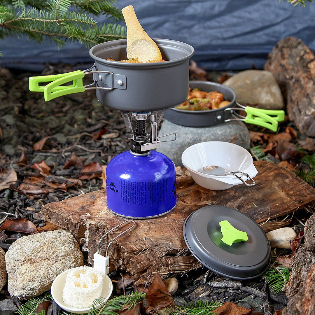 Camping Kochgeschirr Set 10-teilig Aluminium 1L für Wandern - Bild 8