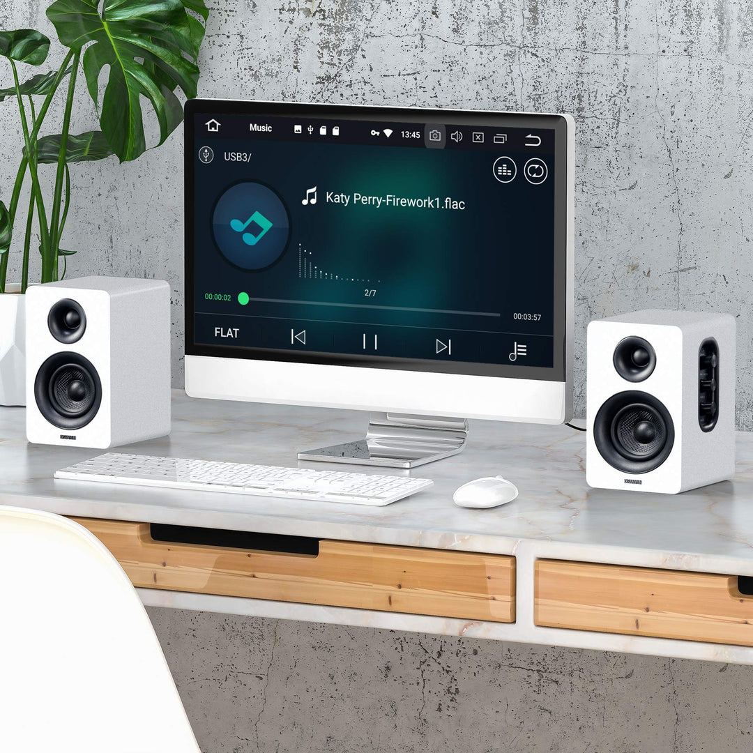 Regal-Lautsprecher Aktiv 30W×2 Kohlefaser-Treiber Bluetooth 5.0 USB - Bild 6
