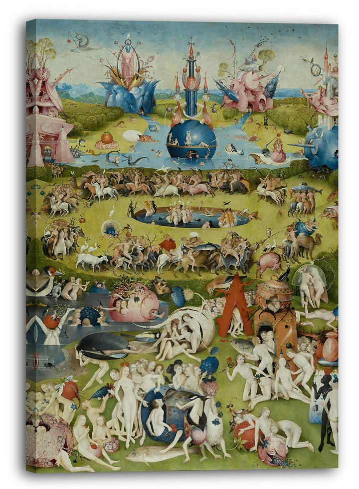 Leinwandbild Bosch Garten der Lüste 60x80cm Baumwolle Kunstdruck