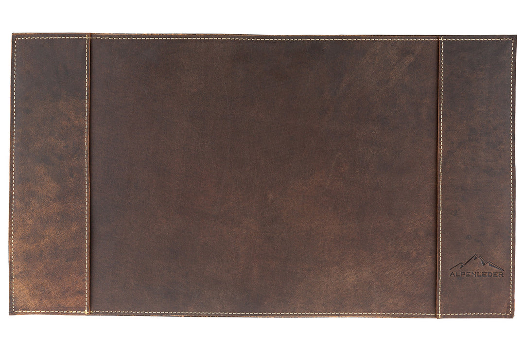 Schreibtischunterlage Leder vegetabil handgefertigt 52x29 cm - Bild 2