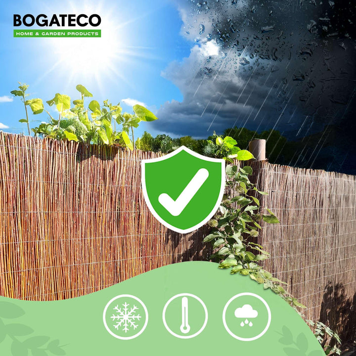 Weidenmatte Sichtschutz Zaun Holz 120 cm hoch 500 cm lang Garten - Bild 5