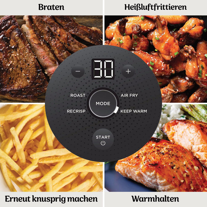 Heissluftfritteuse tragbar 3,8 l + 1,4 l Glas mit Tasche - Bild 9