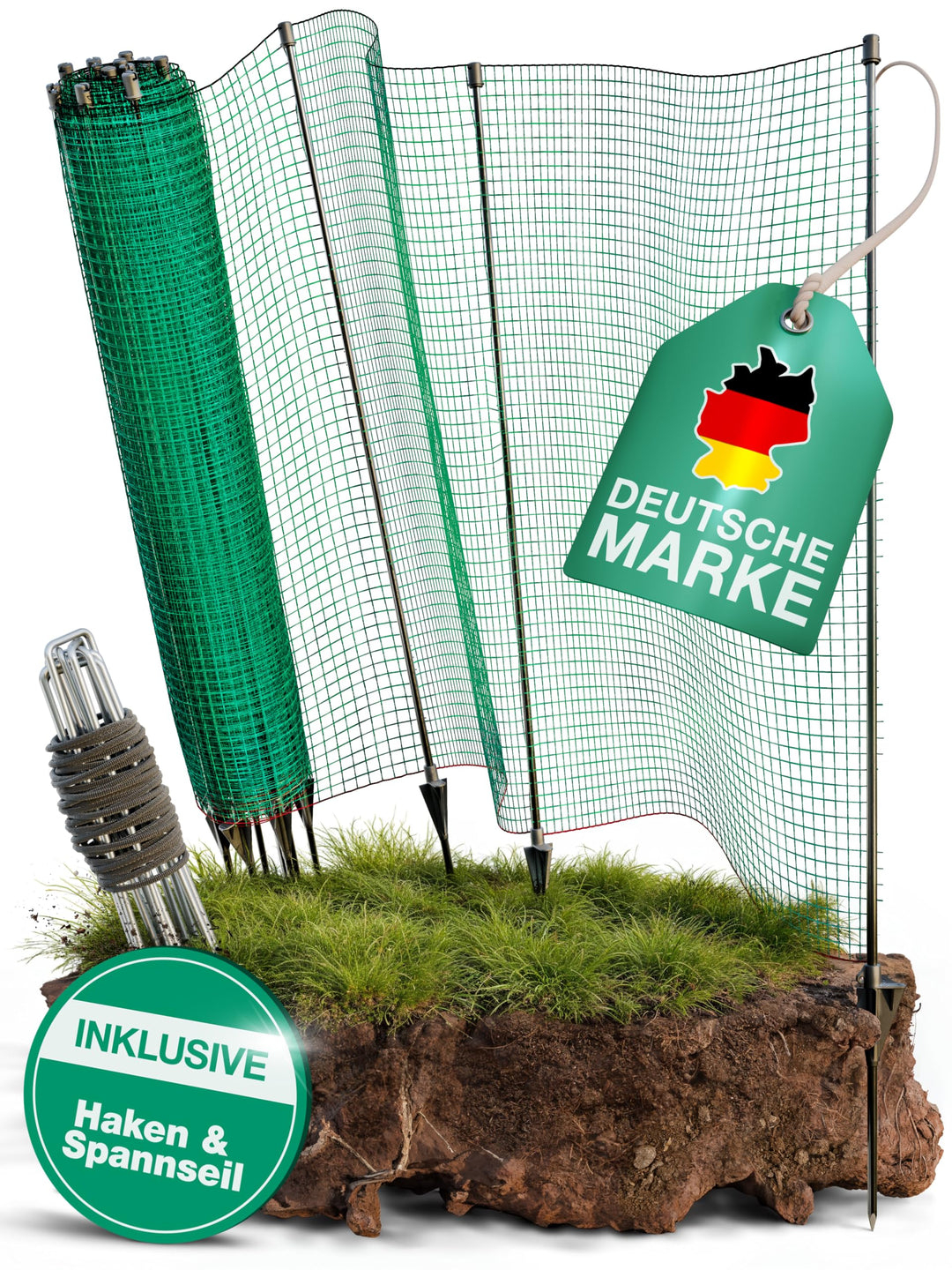 Hundezaun Garten 25 m x 90 cm flexibel aufstellbar