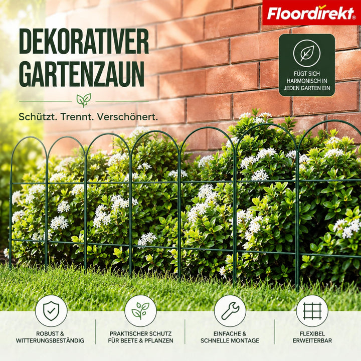 Beetzaun Metall PVC-ummantelt Grün 65 cm x 25 m Ziergeflecht - Bild 3