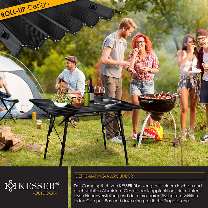 Campingtisch faltbar Aluminium 120x70cm höhenverstellbar bis 100kg - Bild 8