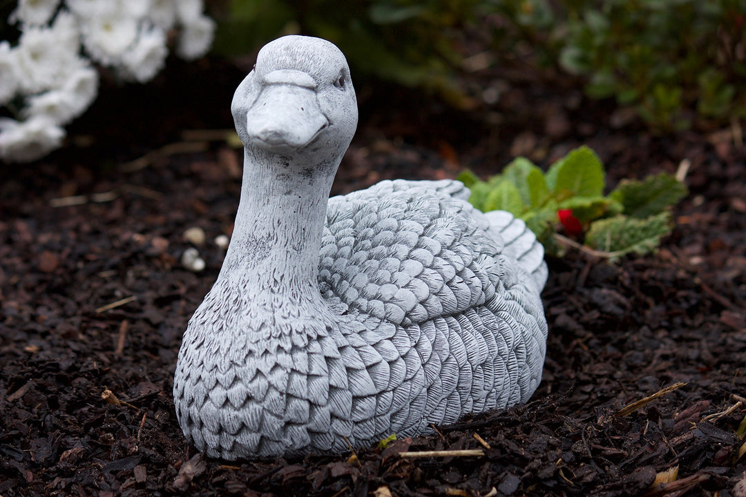 Enten-Steinfigur Steinguss handgefertigt frostfest 20x29x16 cm - Bild 3