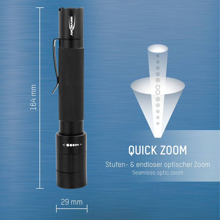 LED Taschenlampe 240 Lumen mit Zoom IP54 für Camping &amp; Werkstatt - Bild 3