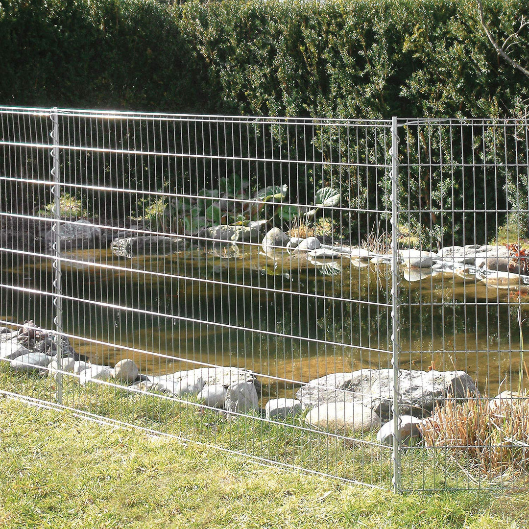 Teichschutzzaun Set Stahldraht verzinkt 710x80 cm Kleintiergehege