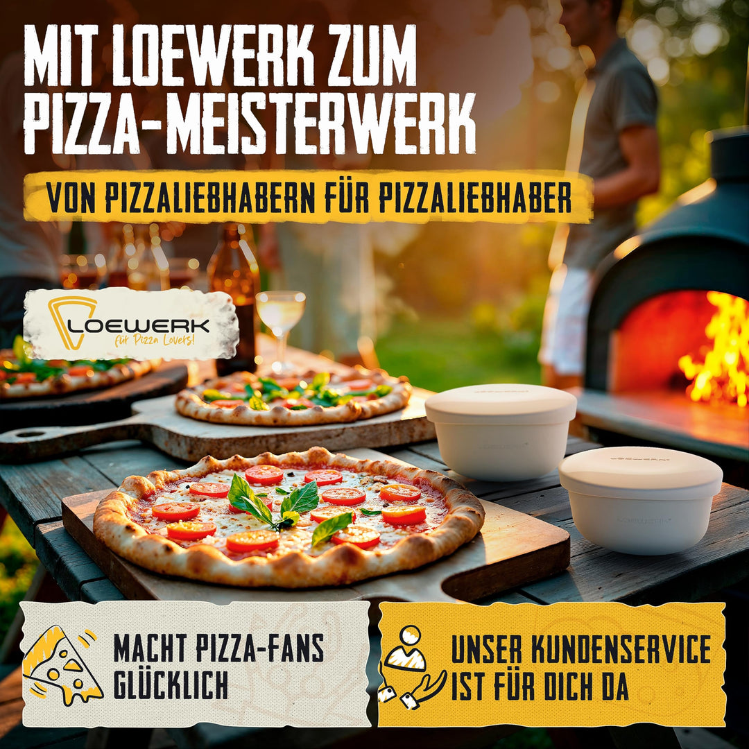 Pizzaballenbox Silikon 6er-Set mit Deckel und Teigspatel - Bild 7