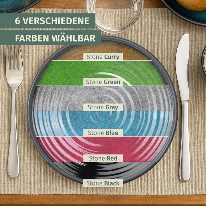 Camping Geschirrset Melamin 12-teilig für 4 Personen Stone Grey - Bild 7