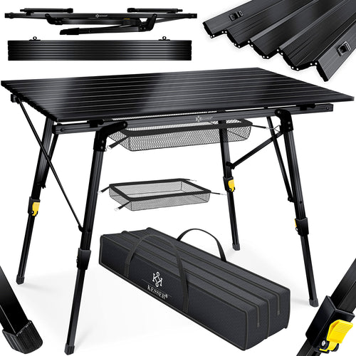 Campingtisch faltbar Aluminium 90x53cm höhenverstellbar bis 100kg