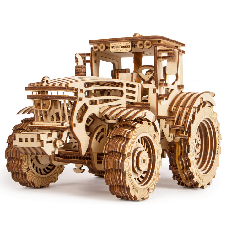 3D Holzpuzzle Traktor mechanisch 401 Teile mit Gummibandmotor