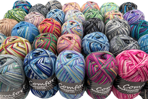 Sockenwolle 4-fach 75% Schurwolle 10x100g bunt sortiert