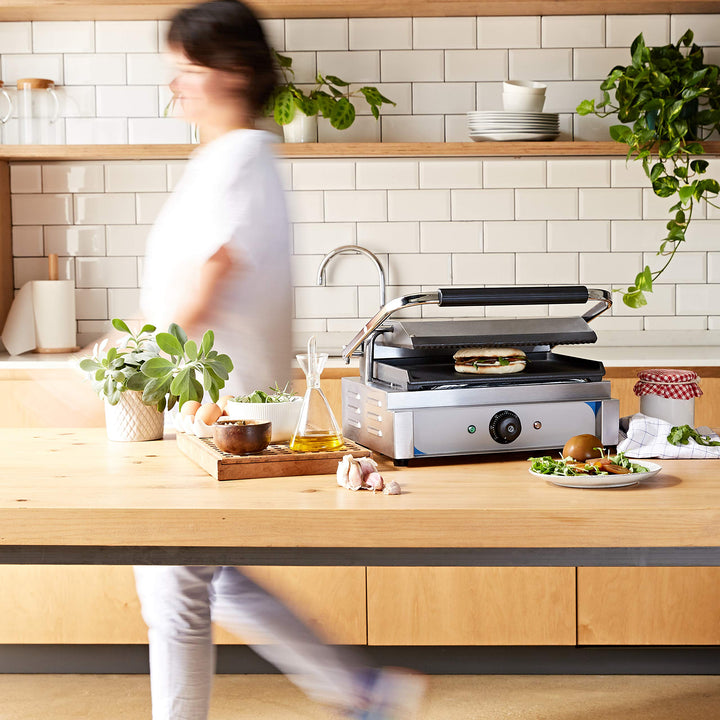 Panini-Kontaktgrill Gusseisen 2200W stufenlos regelbar 50–300°C - Bild 4