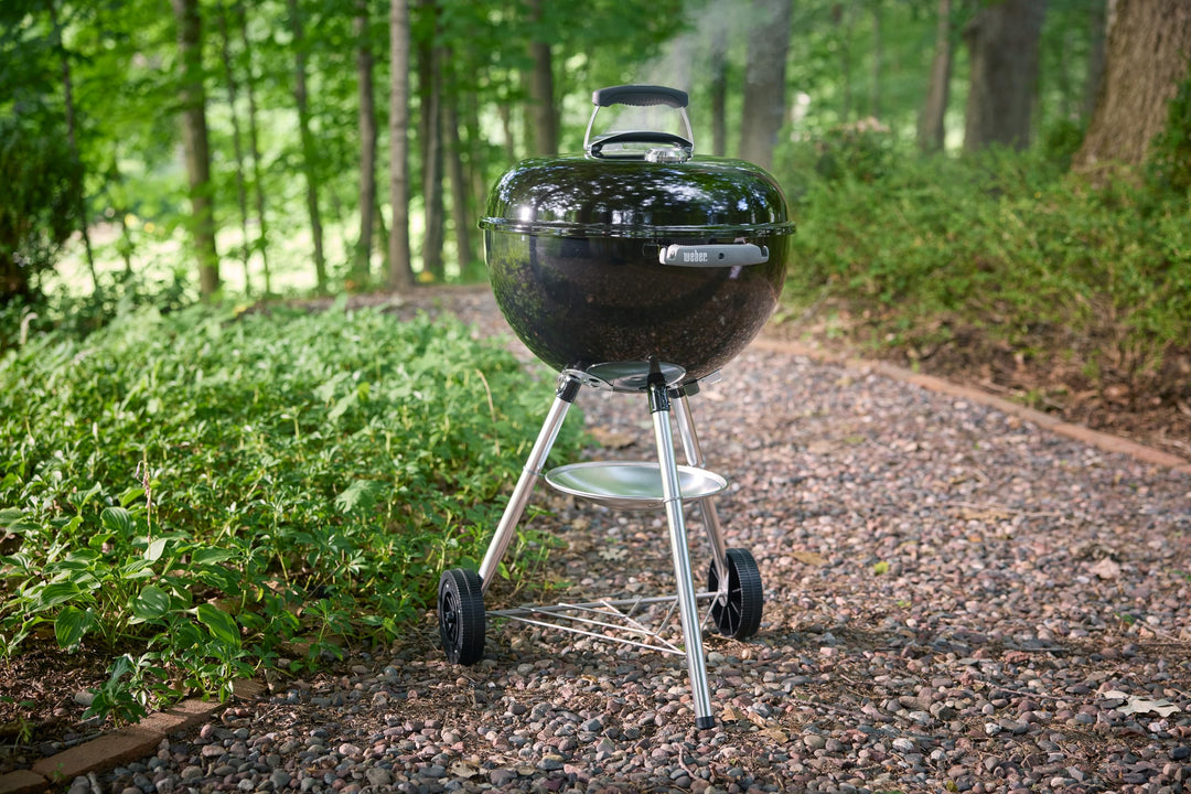 Holzkohlegrill Kugelgrill 47 cm mit Stand, Rädern &amp; Thermometer