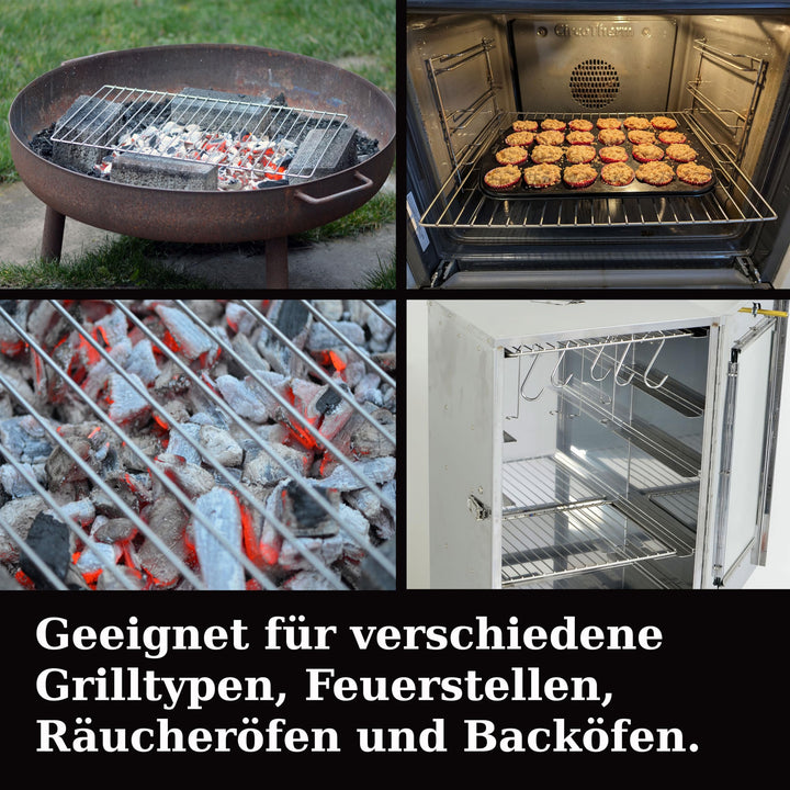 Grillrost Edelstahl 40x30 cm spülmaschinenfest 2er-Set - Bild 7