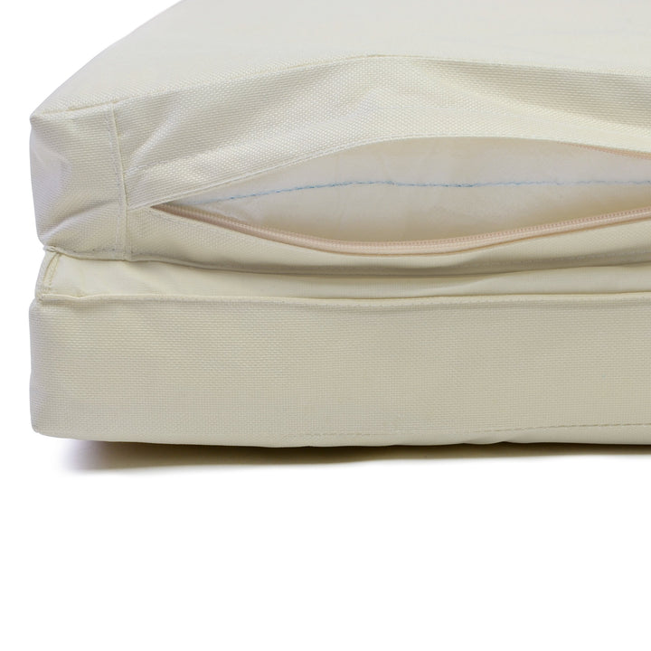 Liegenauflage 2er-Set Strukturpolyester 188x58cm für Sonnenliegen Creme - Bild 4