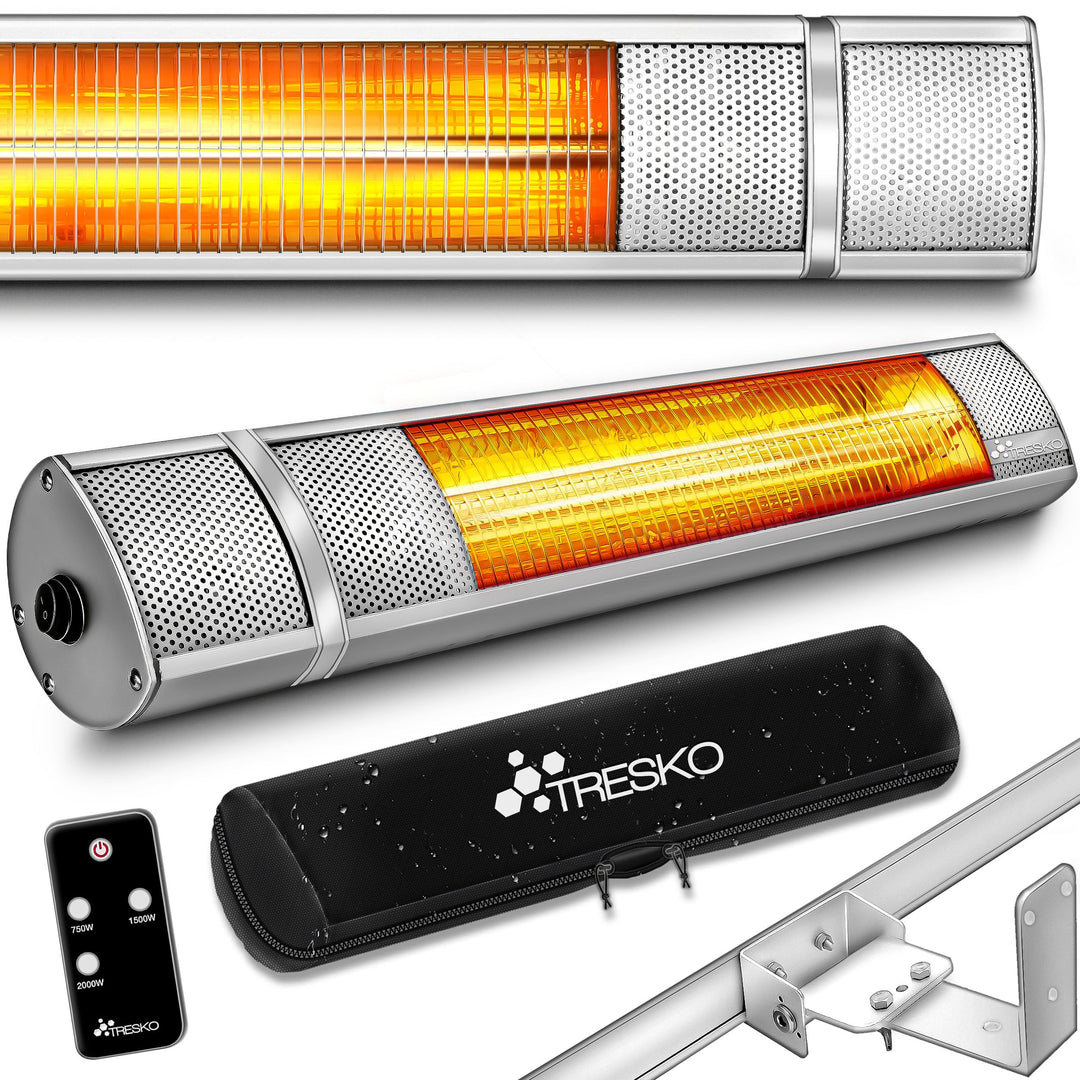 Infrarot Heizstrahler 2000W mit Fernbedienung Innen &amp; Aussen