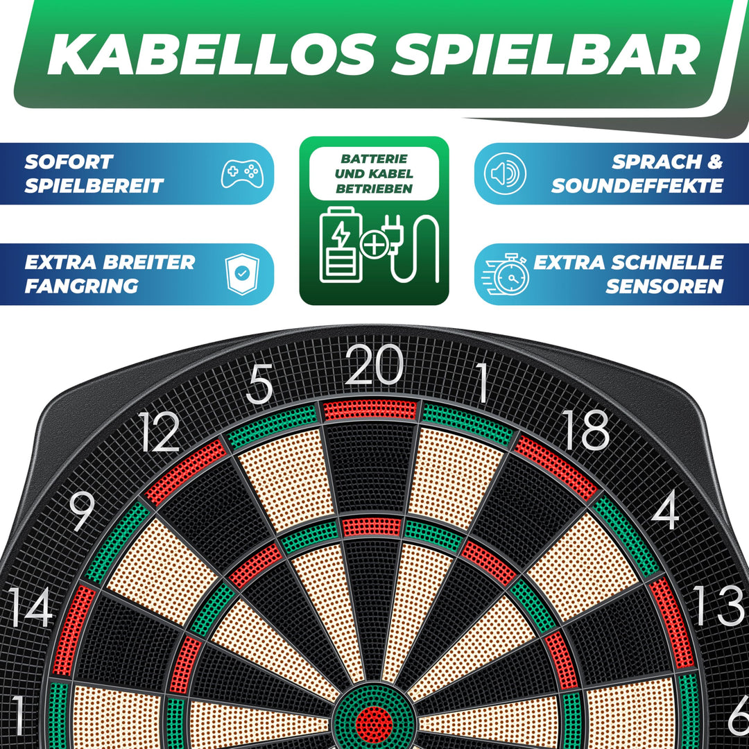 Elektronische Dartscheibe Set 21 Spiele LCD für bis zu 8 Spieler - Bild 5
