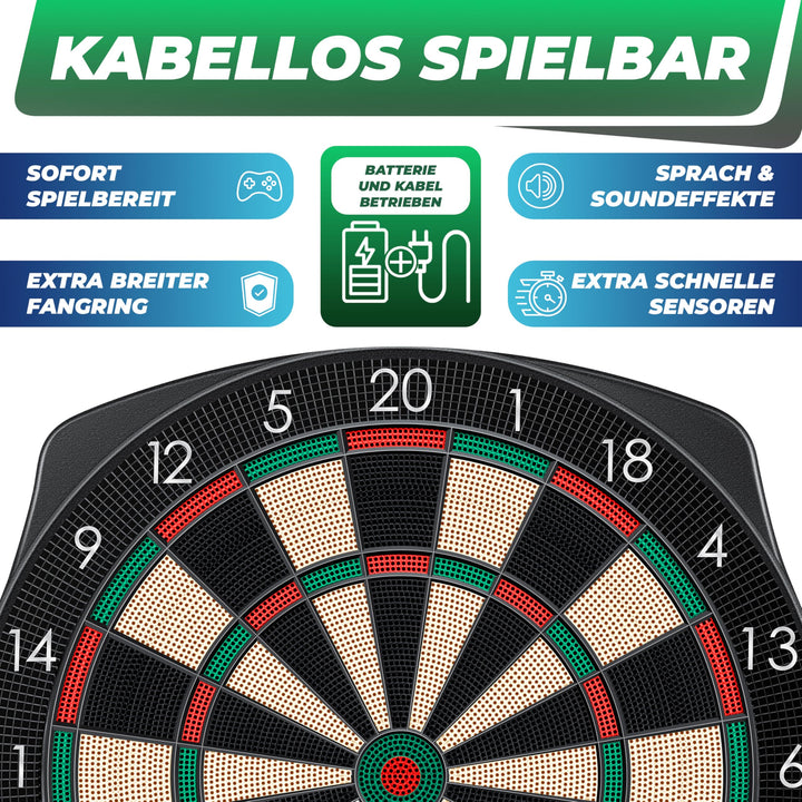 Elektronische Dartscheibe Set 21 Spiele LCD für bis zu 8 Spieler - Bild 5