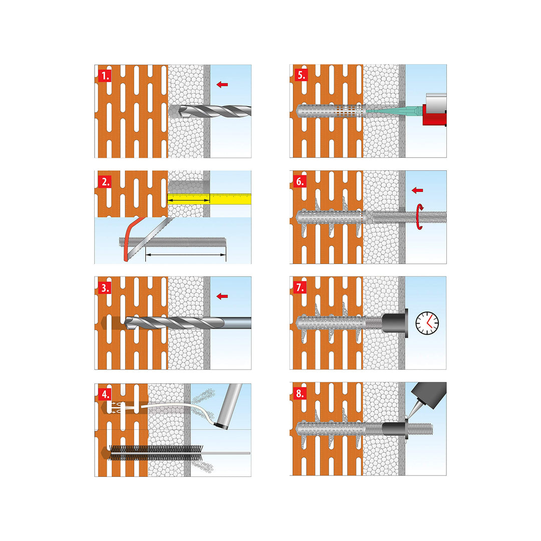 Schwerlast-Abstandsbefestigung M16x400 für Dämmung 8er-Pack - Bild 4