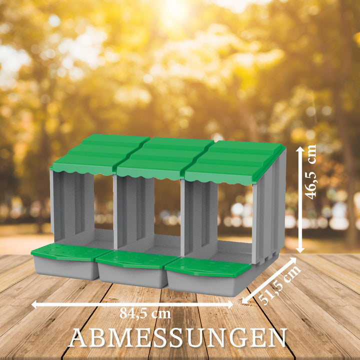 Legenest Kunststoff 3er Abrollsystem Wandmontage fuer bis 15 Hühner - Bild 3