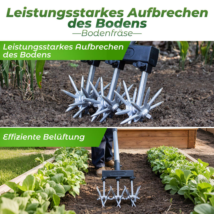 Gartenkultivator rotierend Teleskopstiel 97–173 cm Beetpflege - Bild 4