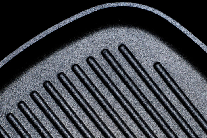 Grillpfanne Aluminiumguss 28x28 cm viereckig mit Antihaftbeschichtung - Bild 7