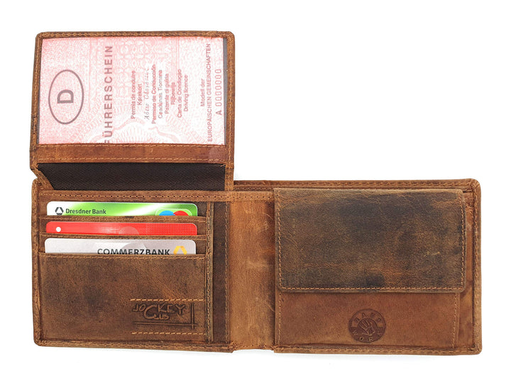 Bikerbörse Hunterleder quer mit RFID-Schutz und 50cm Kette - Bild 3