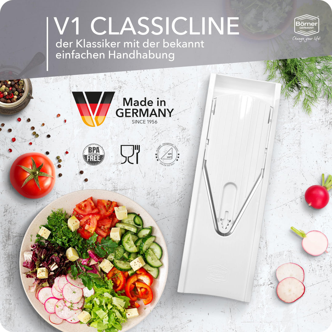 Gemüsehobel-Set mit 4 Einsätzen für Scheiben Streifen Würfel - Bild 3
