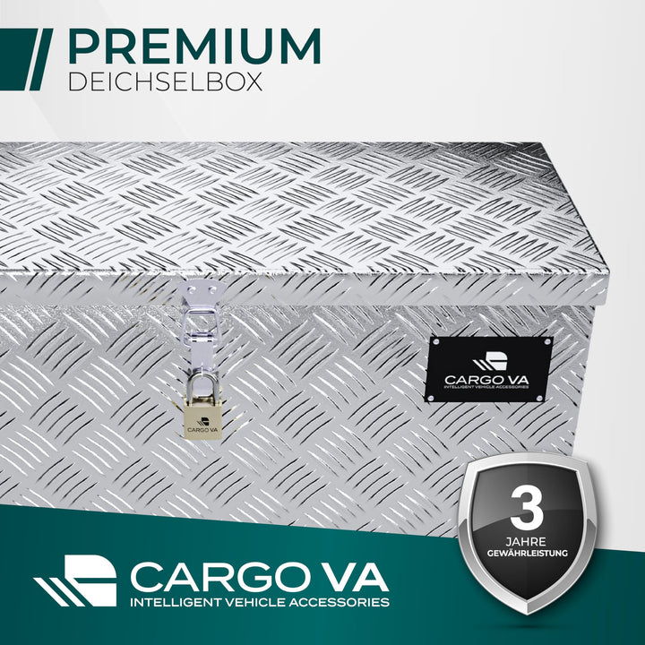 Deichselbox abschliessbar Aluminium 60x25x30cm mit 3 Fächern - Bild 8