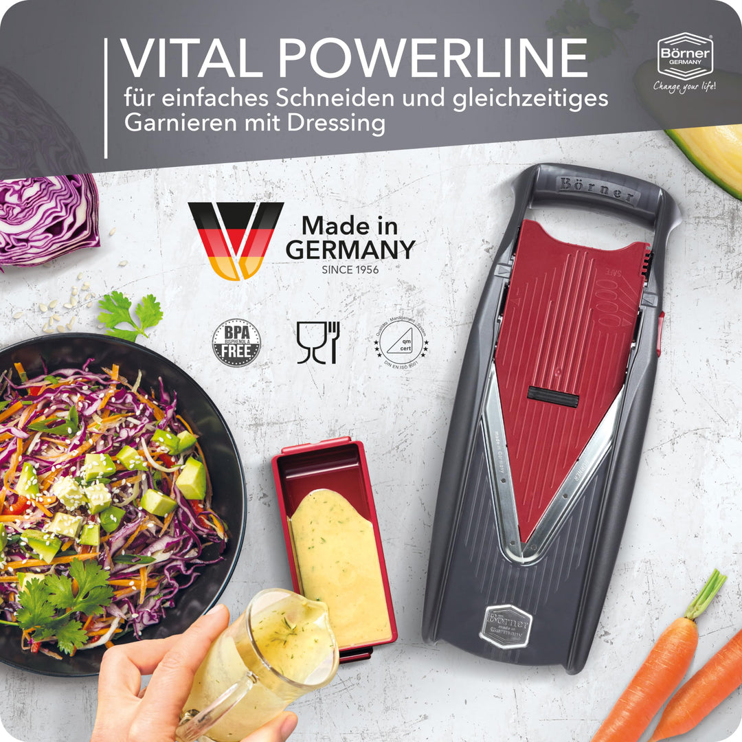 Gemüsehobel Profi-Set mit Marinier-Rolle 5 Einsätze Mandoline - Bild 4