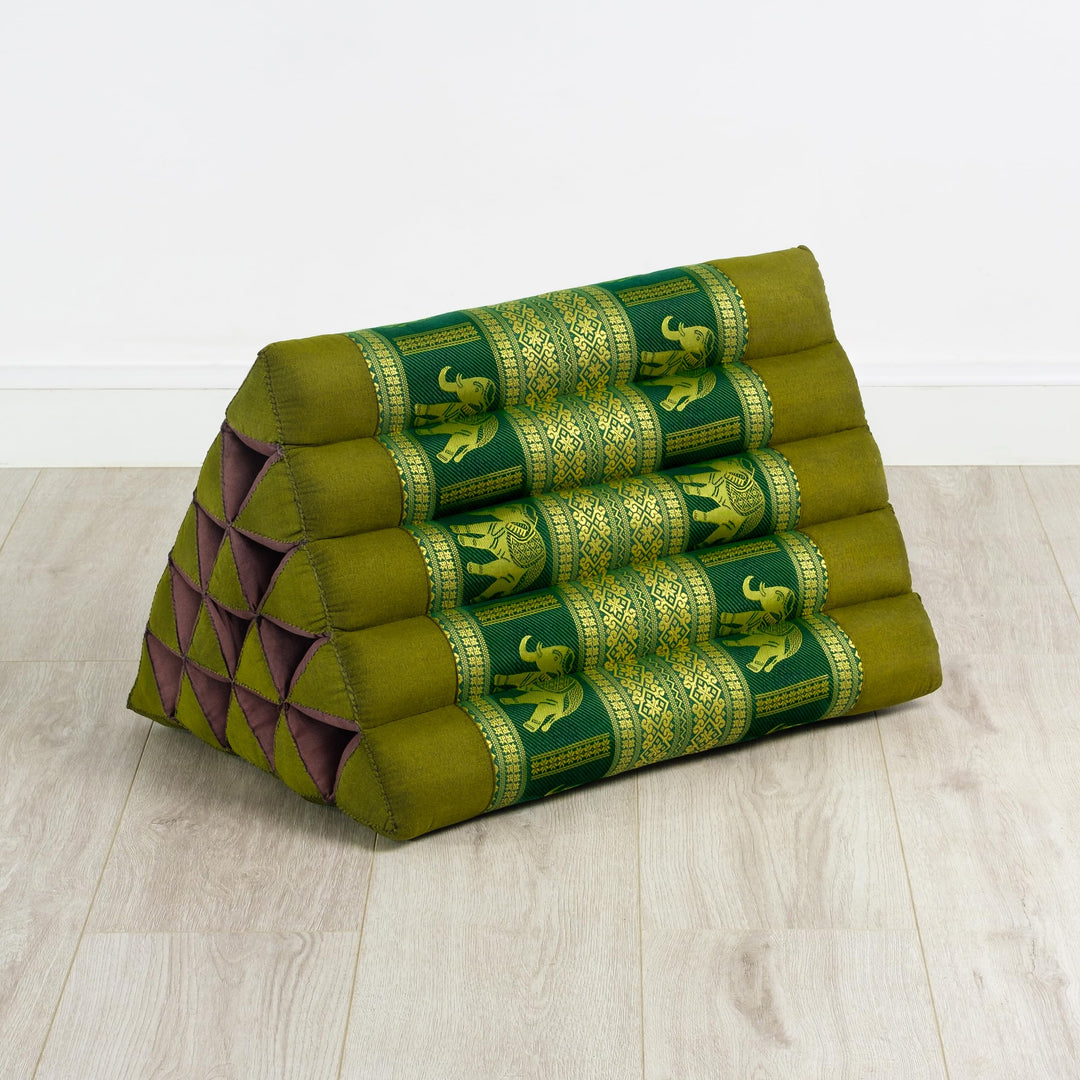 Dreieckskissen Extrahoch Kapok Thaiseide Handgefertigt 38x55x35cm - Bild 2